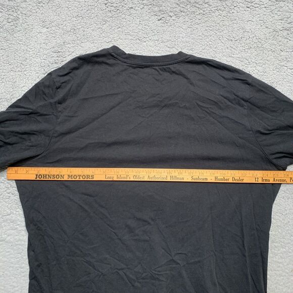Adidas Men's XL T-shirt Recycled Big Logo Black Cotton S/S Size Extra Large - Picture 7 of 9